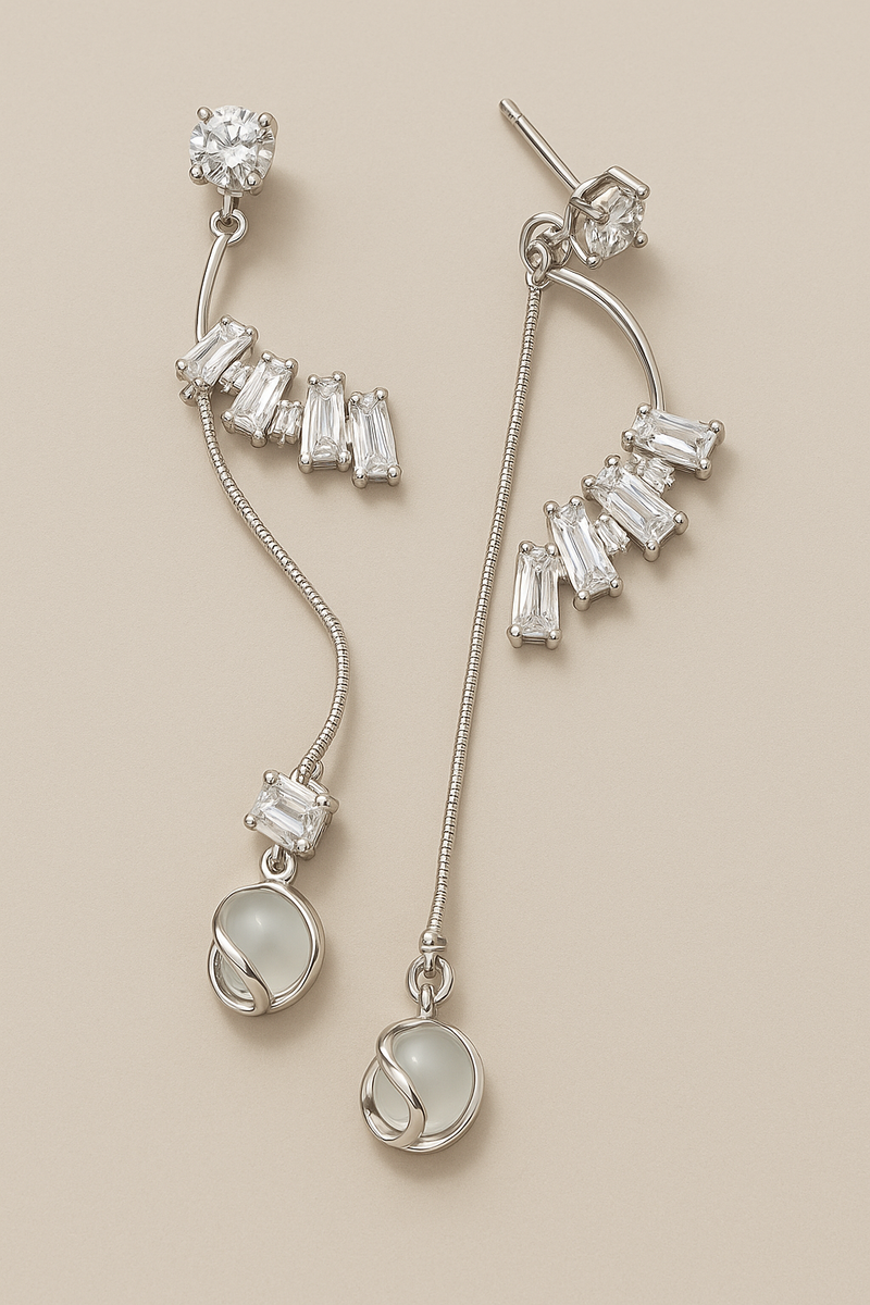 Crystal Drop Cascade Earrings